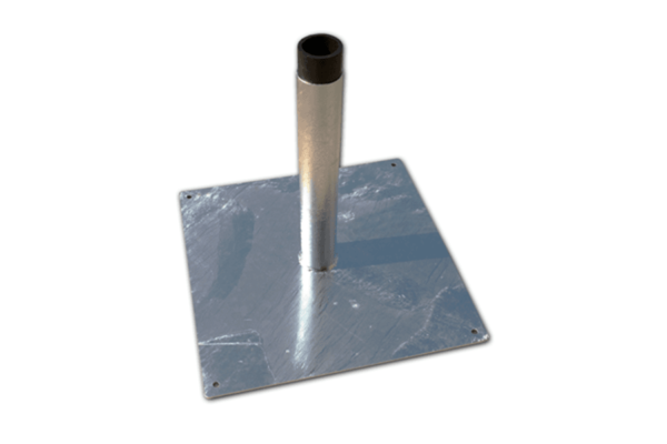 Mastfuß aus Metall
